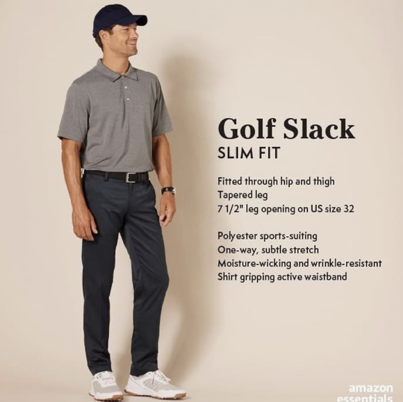 Amazon Essentials Cream Golf Pants (nwot) - Picture 6 of 6